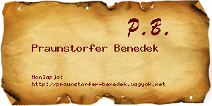 Praunstorfer Benedek névjegykártya
